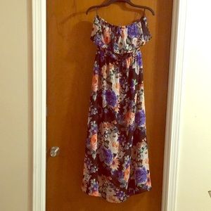 Forever 21 ankle length strapless dress